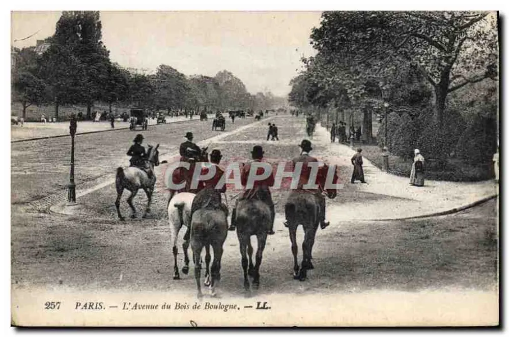Paris — Ansicht der Avenue du Bois de Boulogne — LL. n° 257 - Vorderseite