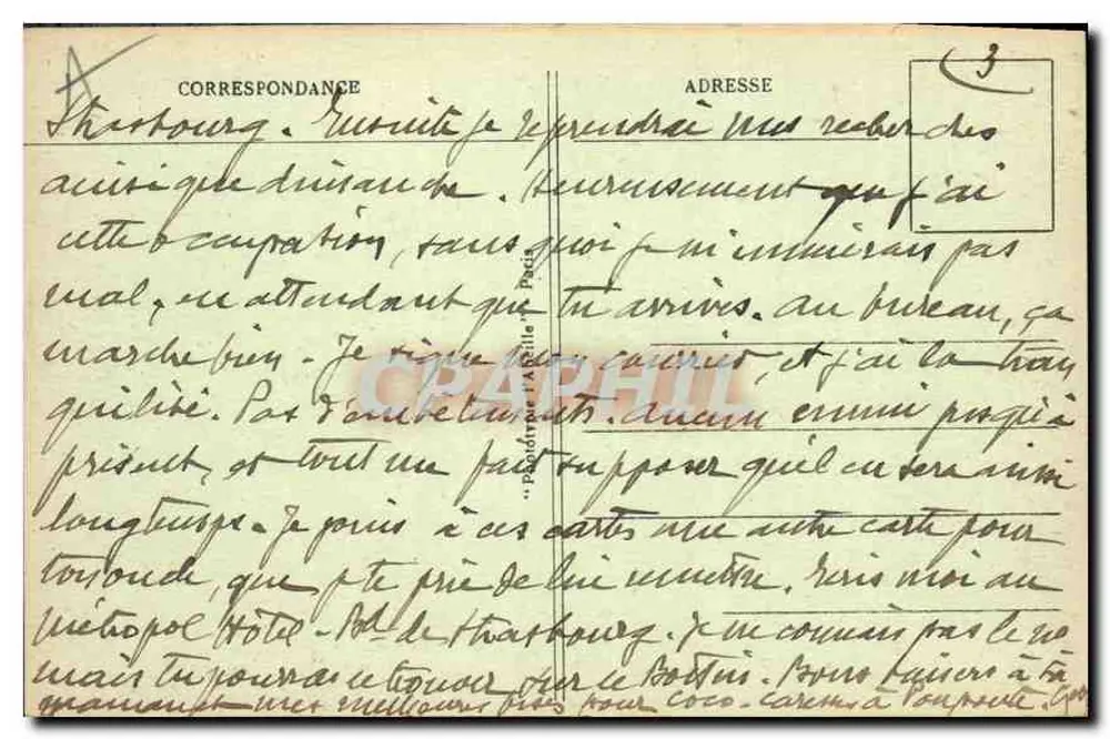 Paris — Arco do Triunfo da Estrela — Bilhete postal antigo n°47 - Verso