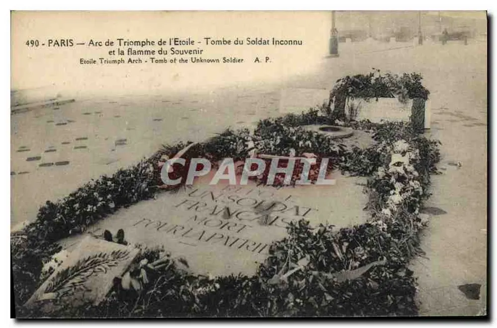 Paris — Arc de Triomphe de l’Étoile — Tombe du Soldat Inconnu — A. P. - Vorderseite