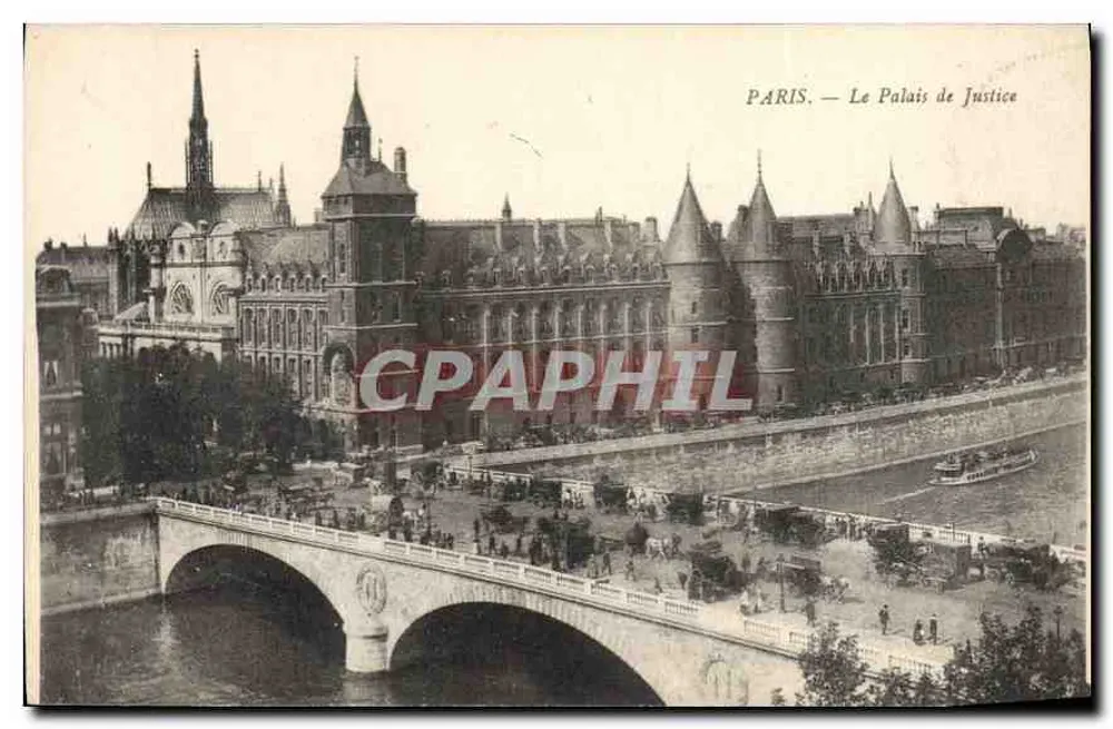 Paris — O Palácio de Justiça — Editor Lévy Frères & Cie, Paris - Frente