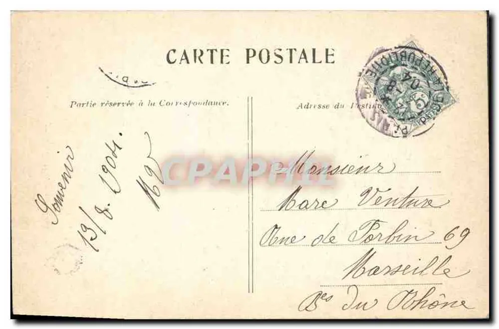 Paris — A Basílica de Montmartre — Editor não identificado, número de série não visível - Verso