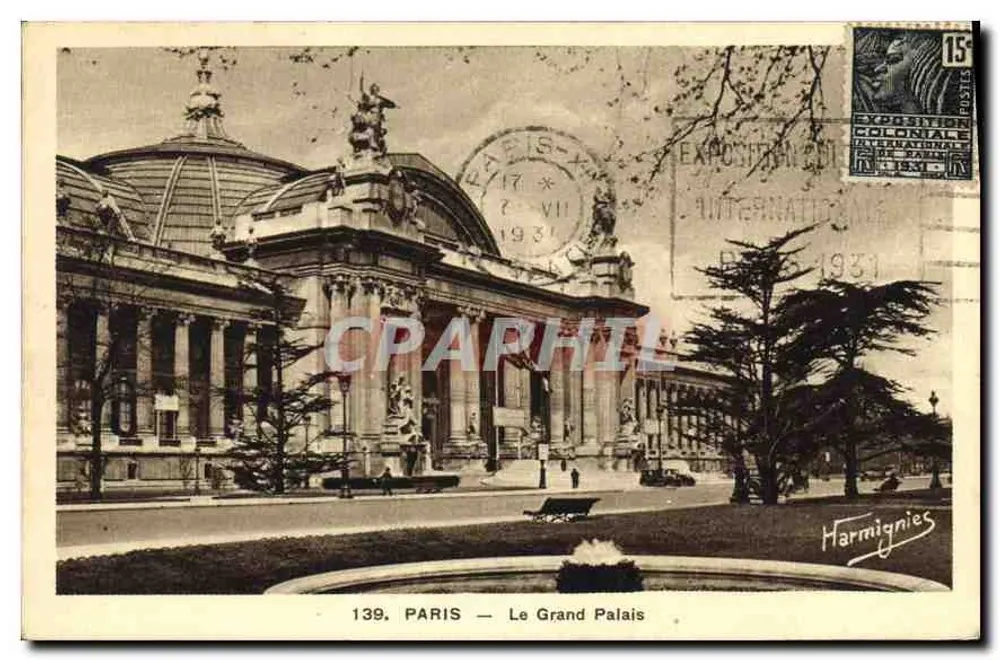 PARIS — Grand Palais — Międzynarodowa Wystawa Kolonialna 1931 — Wydawnictwo E. Harmignies - Awers