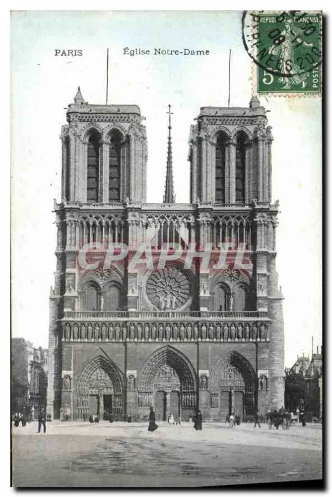 Paris — Igreja de Nossa Senhora — Editor não identificado, número de série não visível - Frente