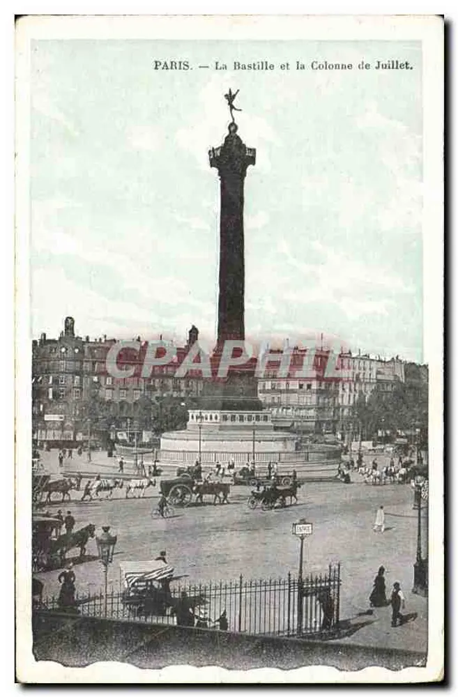 Paris — Die Bastille und die Siegessäule - Vorderseite