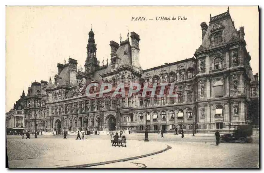 Paris — O Hôtel de Ville — Editor: C. P. A. Paris - Frente