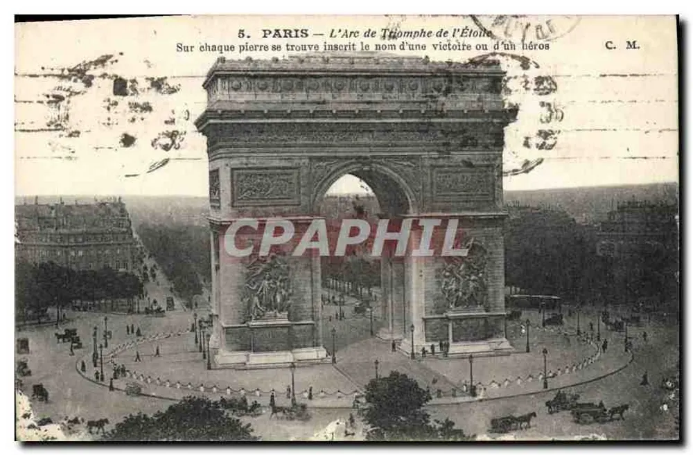 PARIS — A Arco do Triunfo da Estrela — C. M. n°5 - Frente