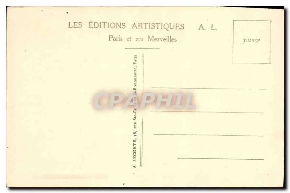 PARIS - Notre-Dame - A Fachada — Igreja de Notre-Dame — Edições Artísticas A.L. - Verso