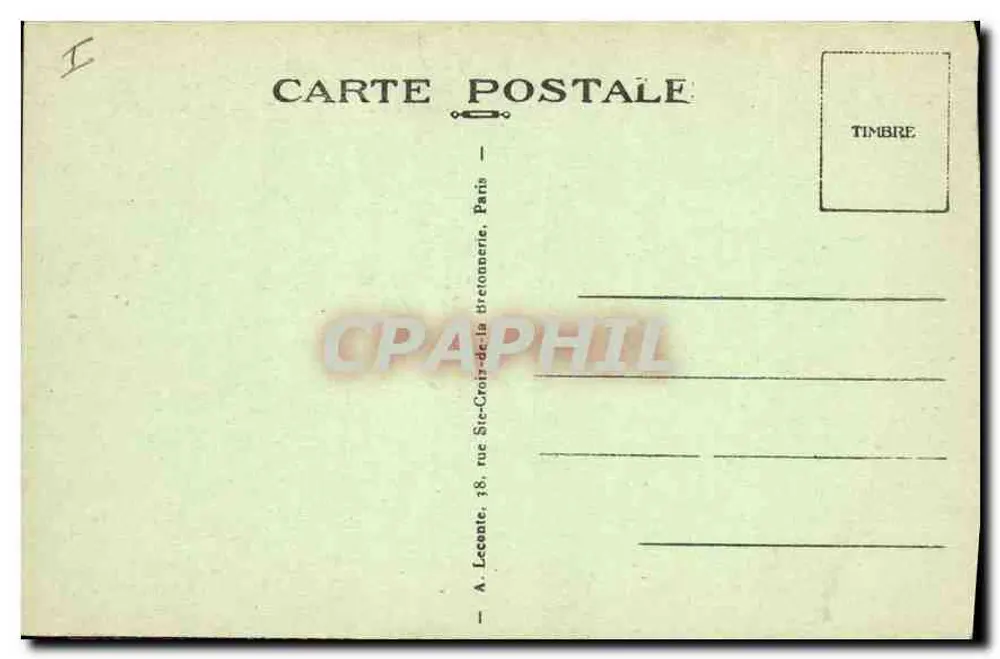 Paris — Place de la Concorde — Die Fontänen und der Obelisk — A. L. - Rückseite