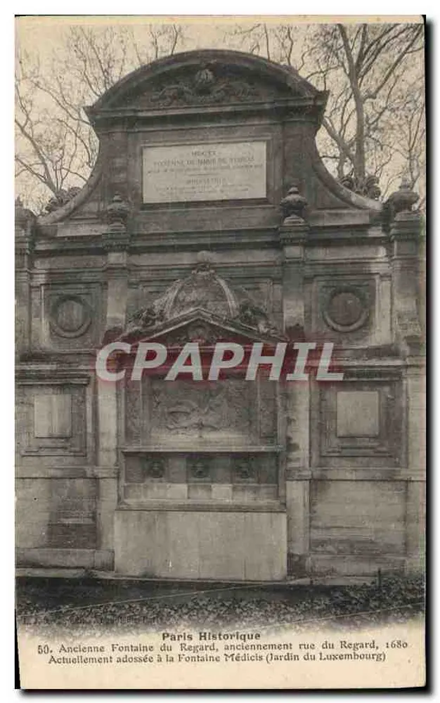 Alte Fontäne des Regards — ehemals Rue du Regard, 1680 — Paris Historique, n° 50 - Vorderseite