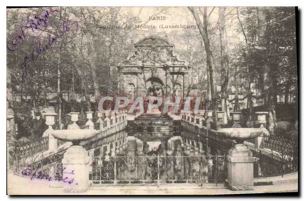 Fontaine de Médicis (Luxembourg) — Paris — unbekannter Verleger, Nr. 33 - Vorderseite