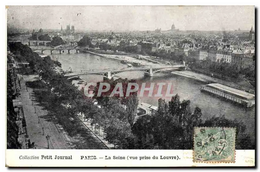 Paris — Die Seine (Ansicht vom Louvre) — Sammlung Petit Journal - Vorderseite