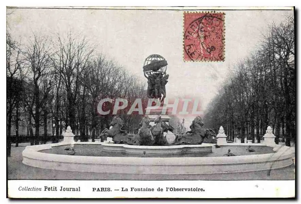 PARIS — La Fontaine de l'Observatoire — Collection Petit Journal - Recto