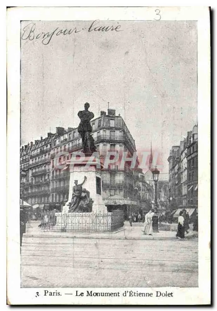 Paris — O Monumento de Étienne Dolet — Bonjour Laure - Frente