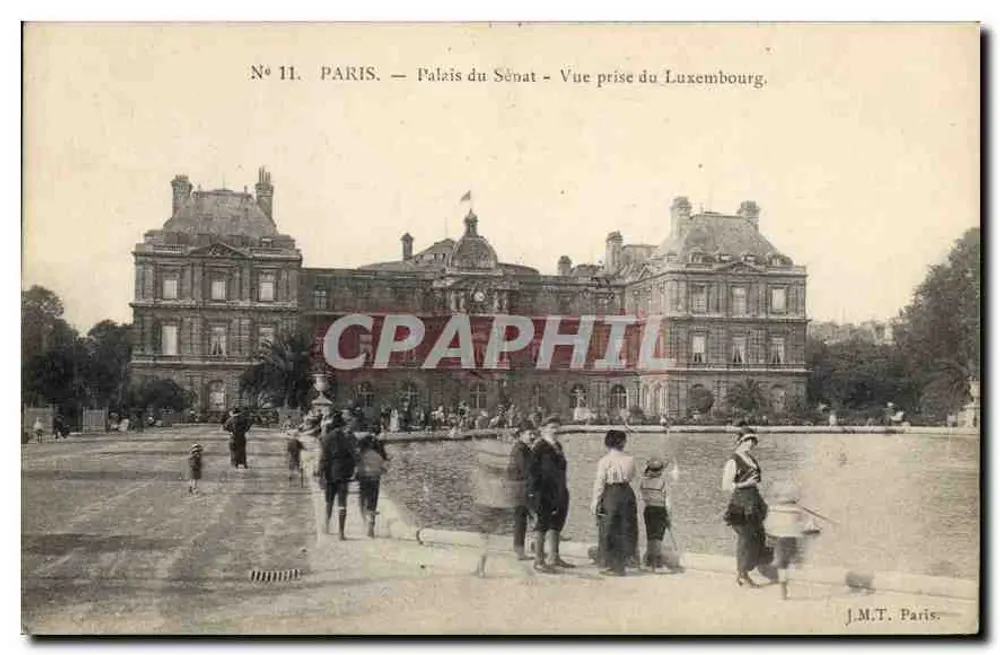 Palais du Sénat — Ansicht vom Luxembourg — J.M.T. Paris, n°11 - Vorderseite