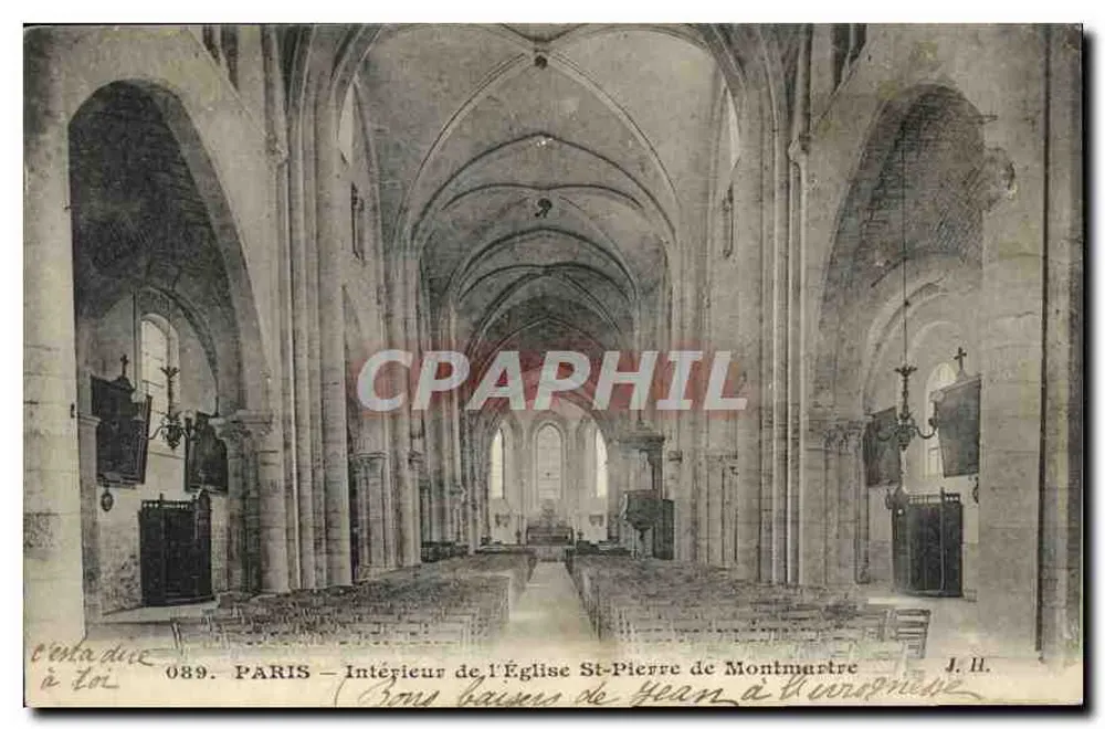 Innenansicht der Kirche Saint-Pierre de Montmartre — Paris — J.H. n° 089 - Vorderseite