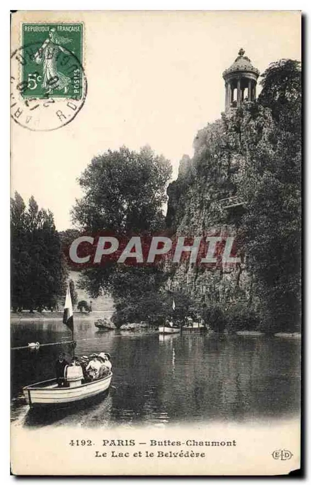 PARIS — Buttes-Chaumont — Der See und der Belvedere — Verlag ELD, Nr. 4192 - Vorderseite