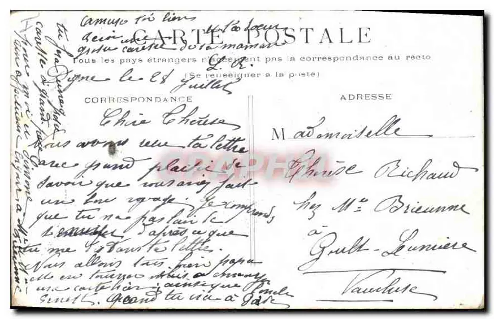 PARIS - Boulevard de la Madeleine — vista com colunata — editor desconhecido - Verso