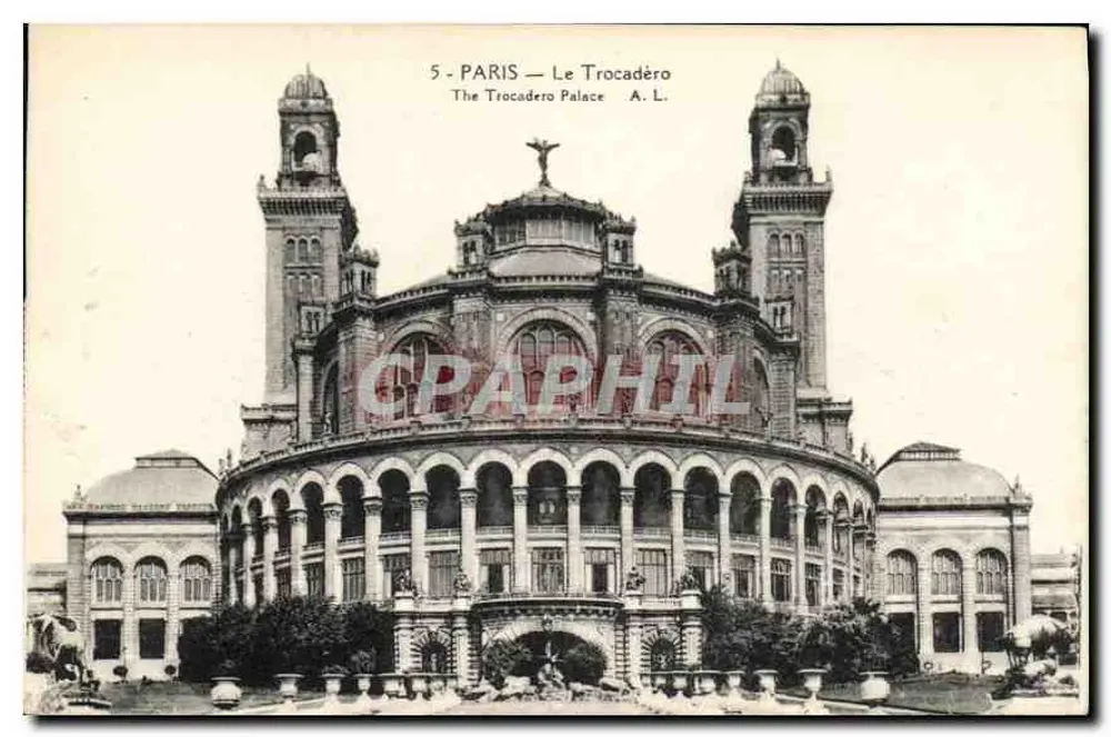 Paris — O Trocadéro — The Trocadéro Palace — A. L. - Frente