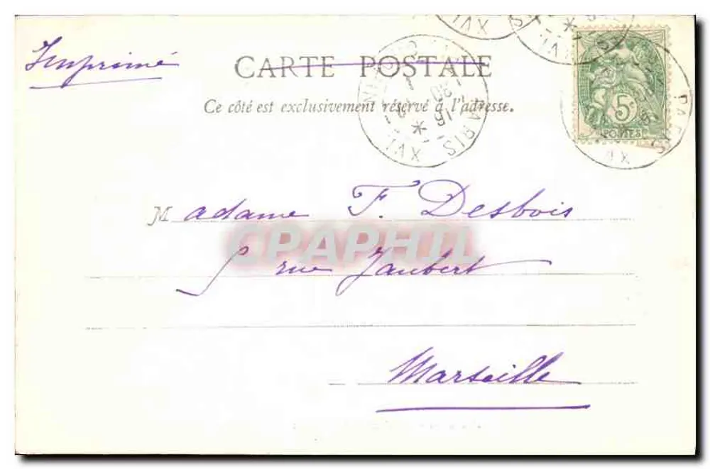 PARIS - O Parc Monceau — editor anônimo, n° 78 - Verso
