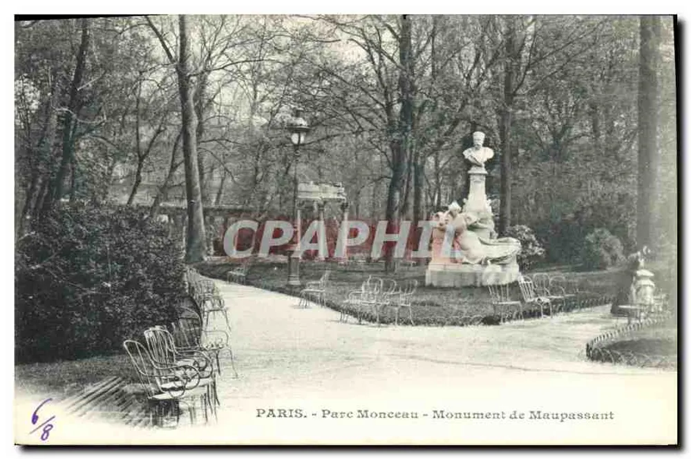 PARIS - Parque Monceau - Monument de Maupassant - Frente