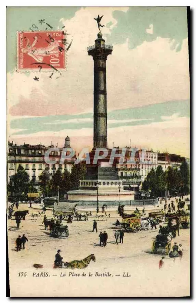 PARIS — La Place de la Bastille — LL. — 175 - Voorkant