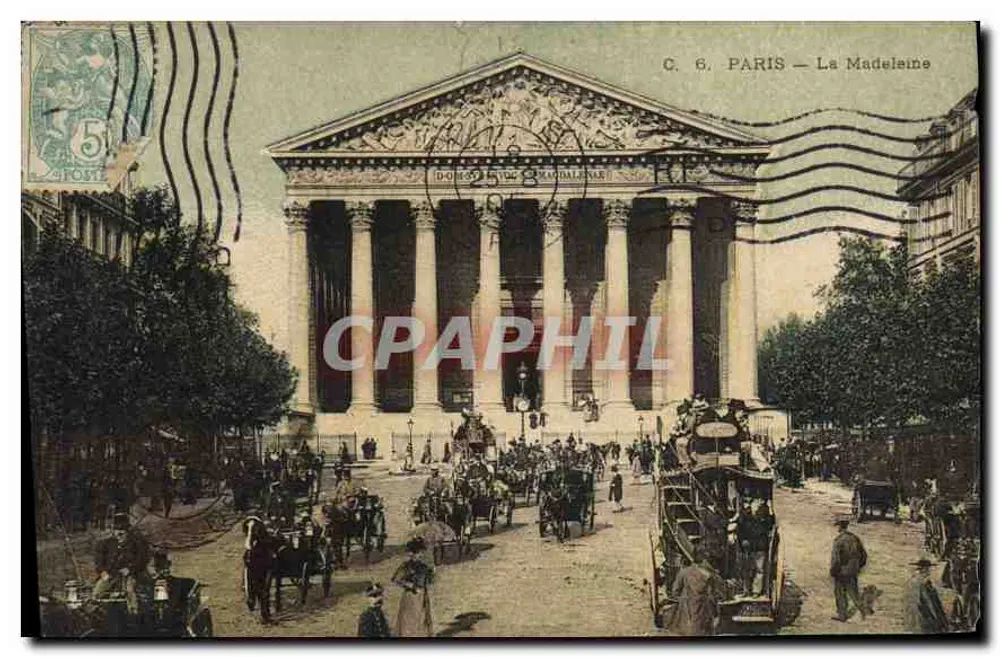 Paryż — La Madeleine — C. 6. Wydawca nieznany - Awers