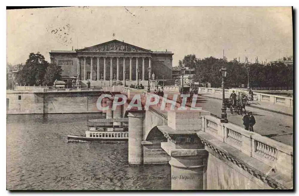 Paris — Le Pont de la Chambre des Députés — éditeur P. FRIS - Frente