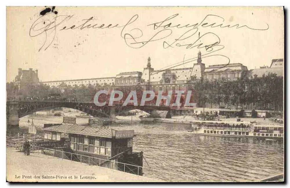 Die Brücke der Heiligen Väter und das Louvre — Paris — Verlag unbekannt - Vorderseite