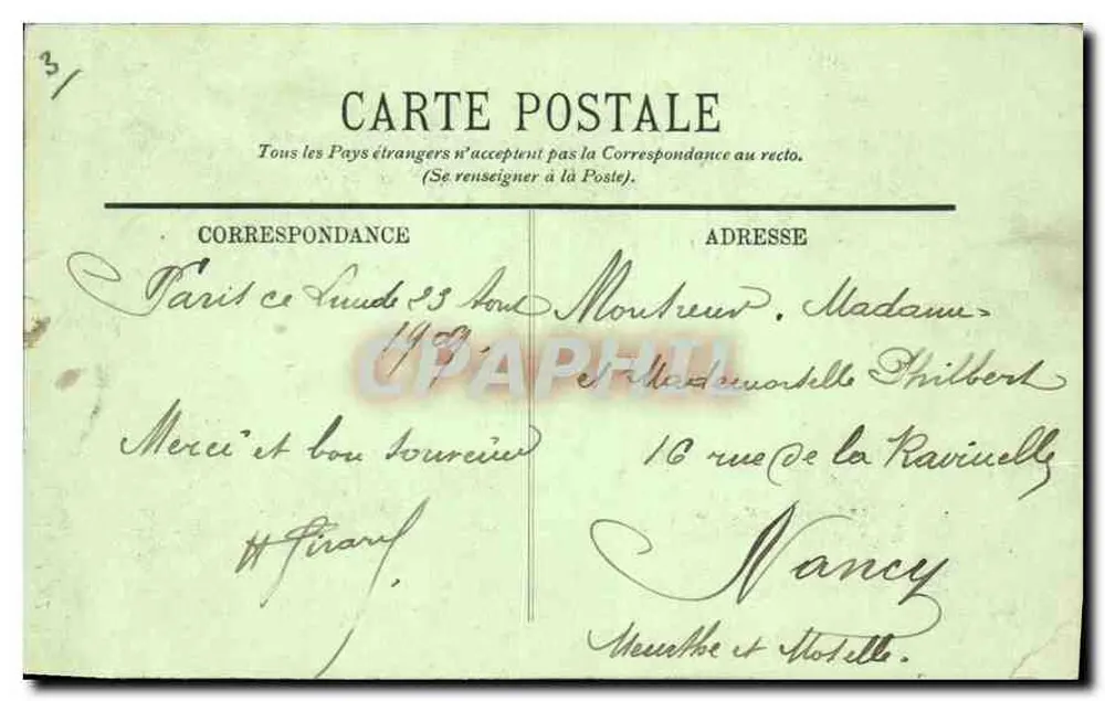 Paris — Notre-Dame — LL — n° 857 - Verso