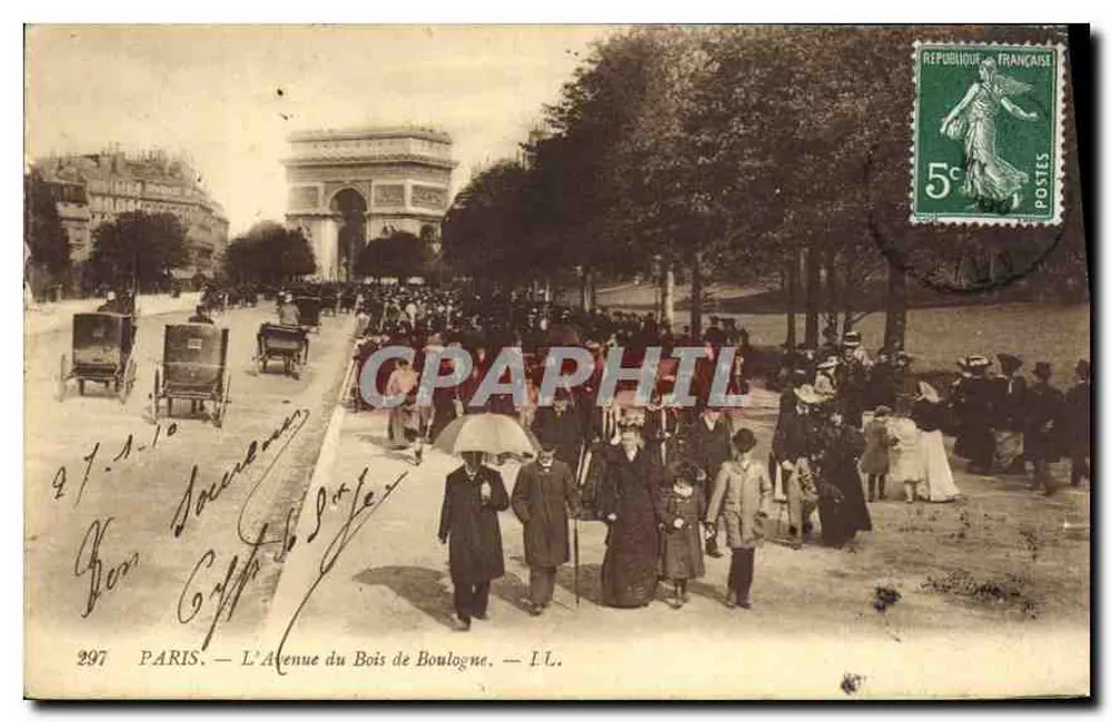 Paris — Avenue du Bois de Boulogne — I.L. - Vorderseite
