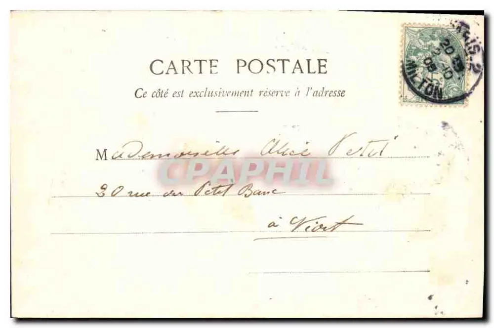 Paris — Die kleine Höhle im Bois de Boulogne — anonymer Verlag, Nr. 491 - Rückseite