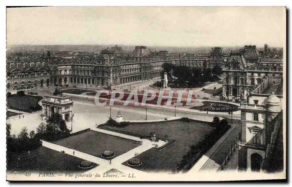 Paris — Vista geral do Louvre — L.L. - Frente