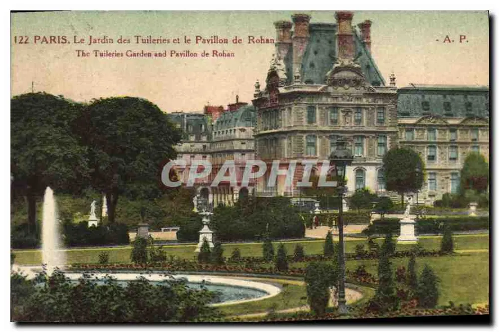 Paris. Der Jardin des Tuileries und der Pavillon de Rohan — A.P. n°122 - Vorderseite