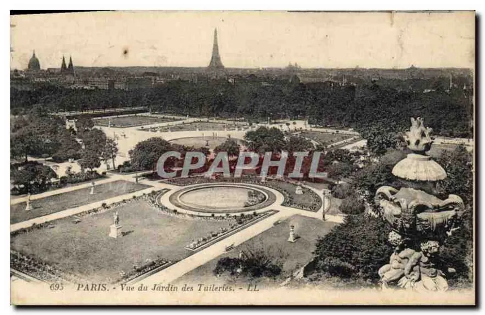 Paris - Ansicht des Tuileries-Gartens - LL, n°695 - Vorderseite