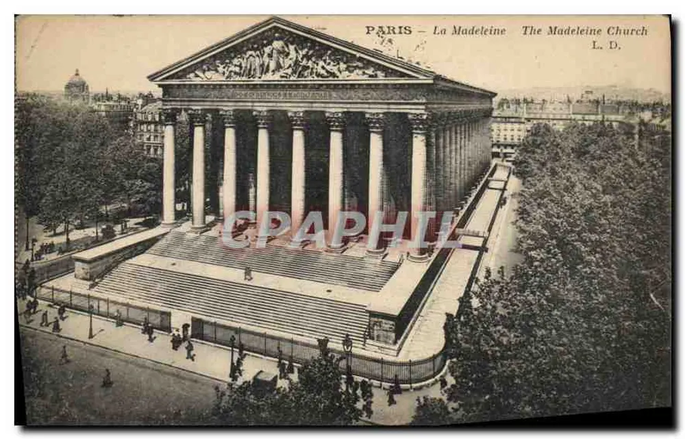 Paris — A Madeleine — A Igreja da Madeleine — L. D. - Frente