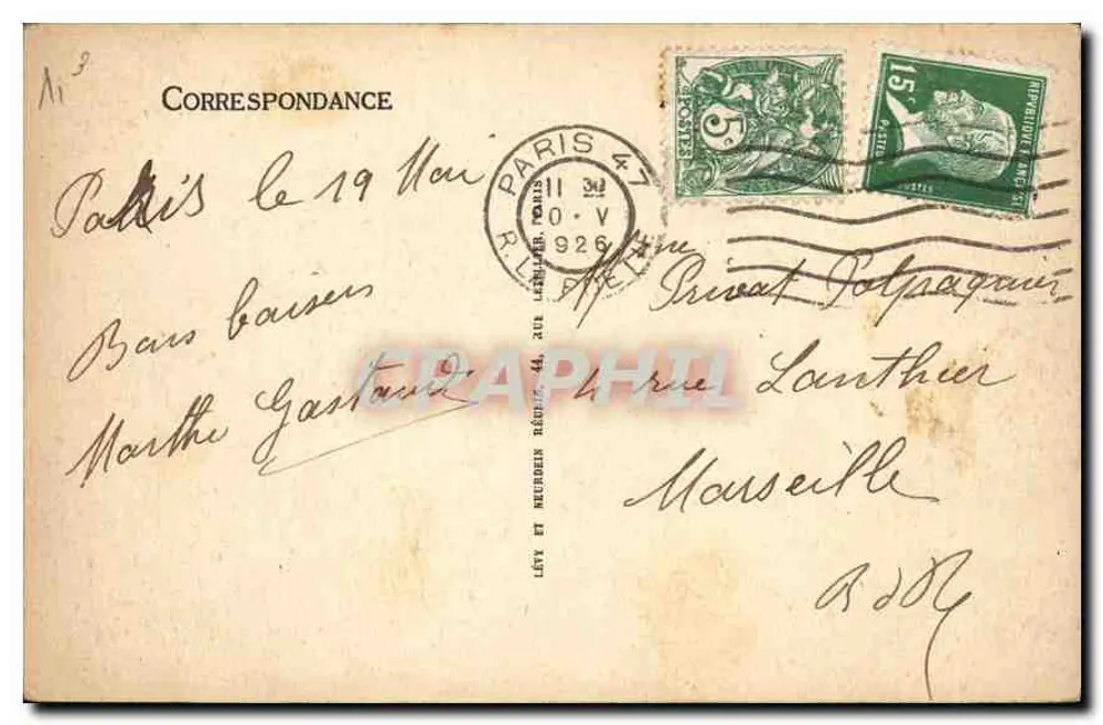 Paris - A Torre St-Jacques - LL - Verso