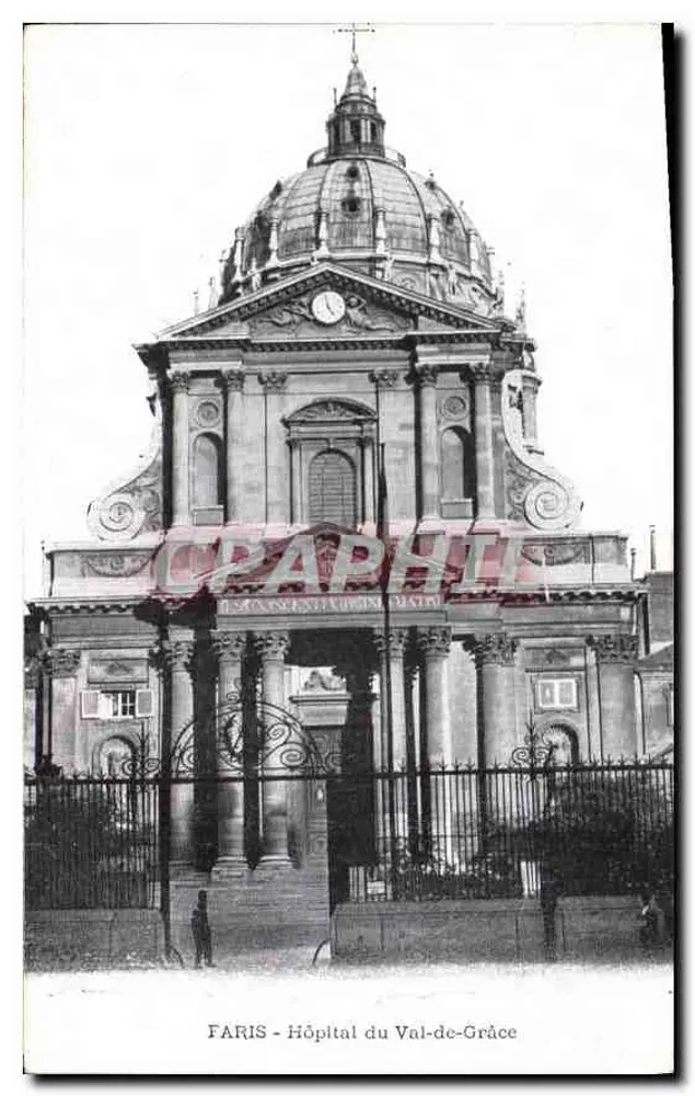 Parigi - Ospedale del Val-de-Grâce — vista della facciata con cupola — editore Cassan & Fils, n° 247 - Recto