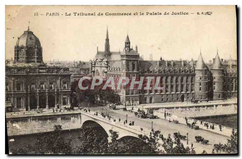 Paris - Das Handelsgericht und das Palais de Justice — B.F. - Vorderseite
