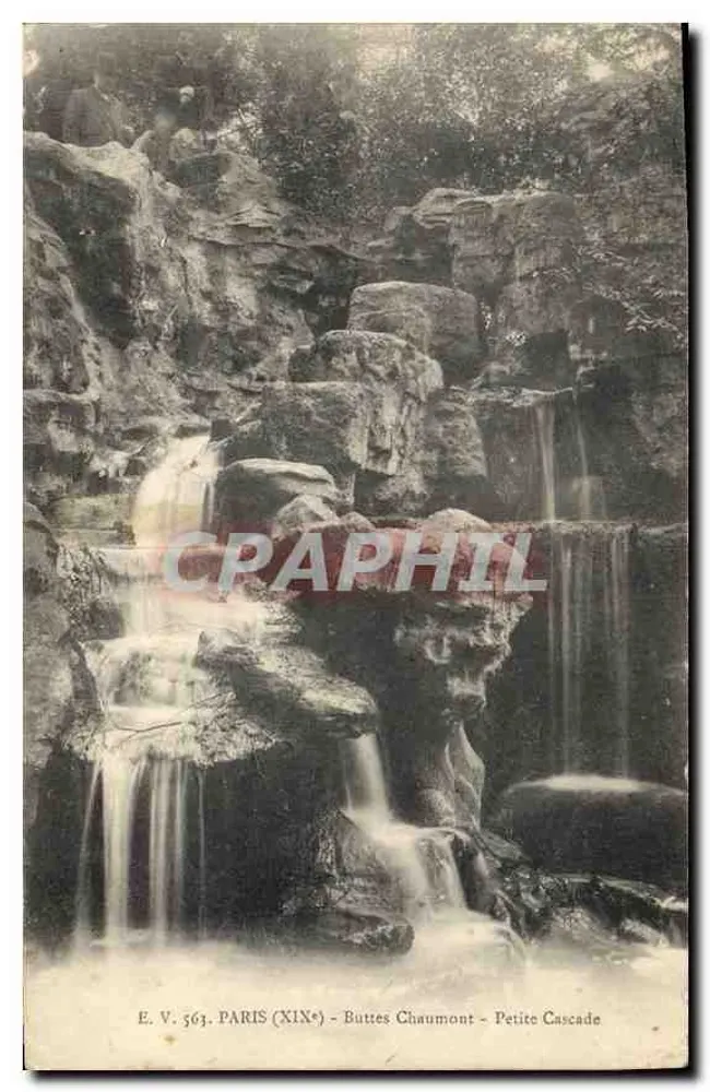 Buttes Chaumont - Pequena Cachoeira — E. V. 563 — Paris (XIXe) - Frente