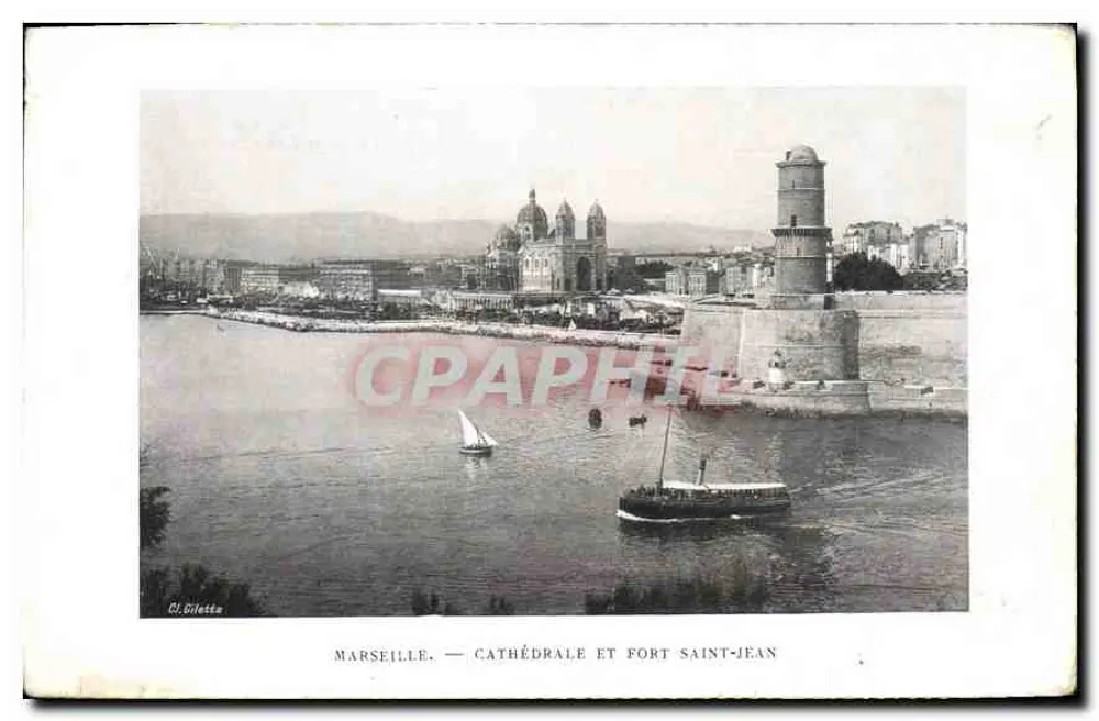 Marseille — Kathedrale und Festung Saint-Jean — Cl. Gilette - Vorderseite