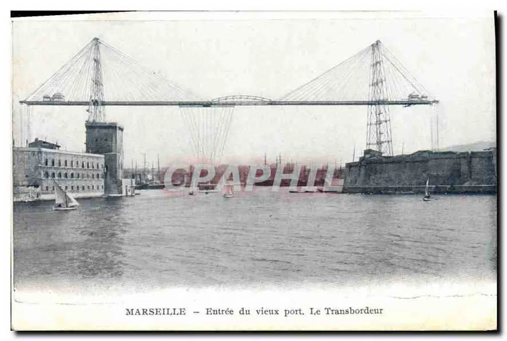 MARSEILLE — Eingang zum alten Hafen. Der Transbordeur - Vorderseite