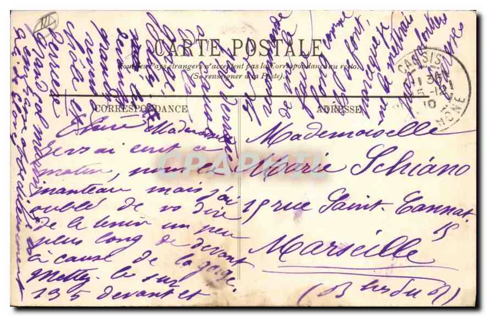 Marselha — A Rue de Noailles — LL - Verso