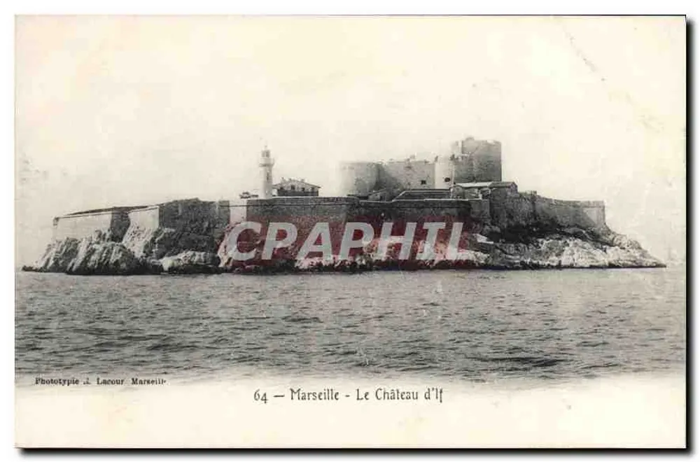 Marselha - O Castelo de If — Fototipia J. Lacour, Marselha, n°64 - Frente