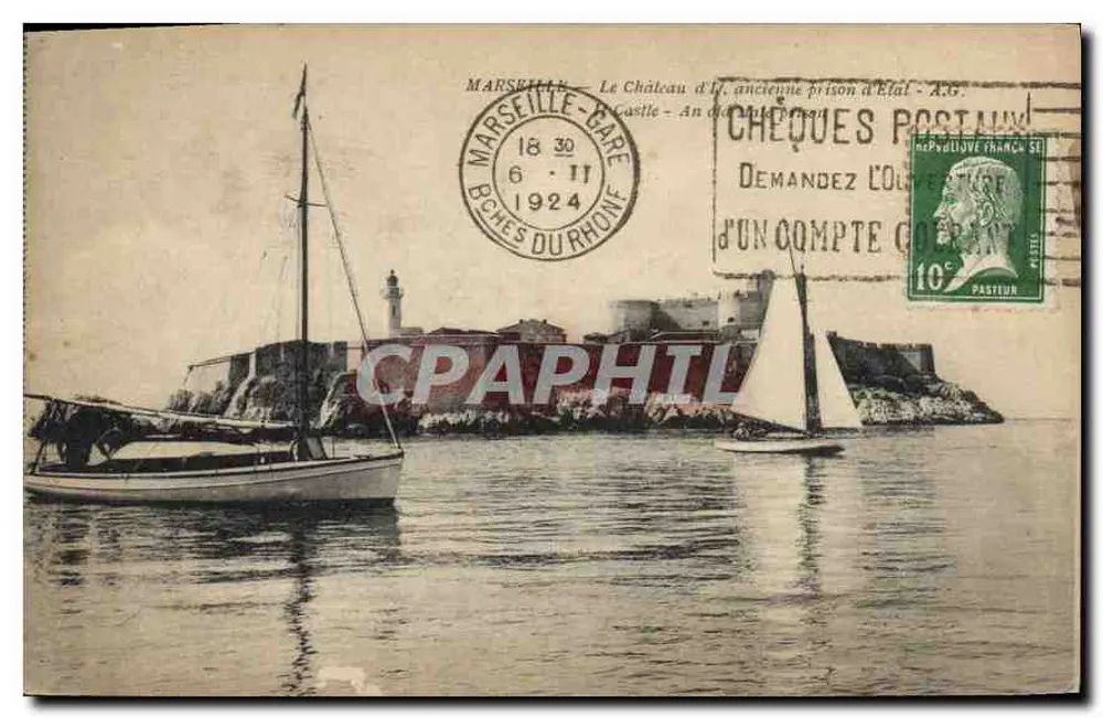 Marseille — O Castelo de If, antiga prisão de Estado — A.G. — Bâches do Rhône - Frente