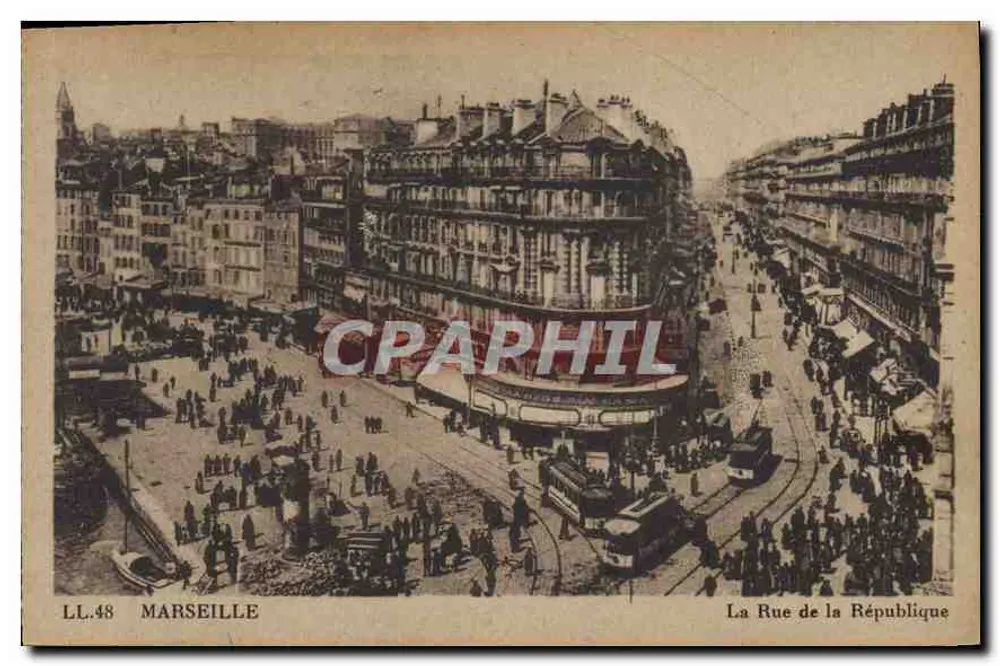 Marseille — A Rue de la République — CIJ DES ARTS PHOTO-MÉCANIQUES — LL.48 - Frente