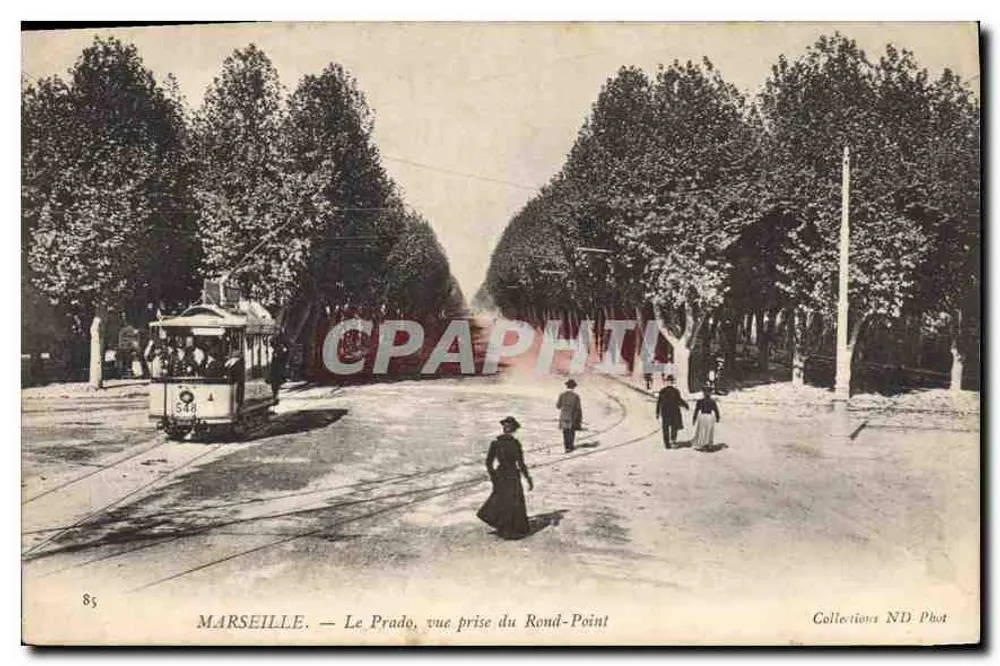 Marseille — Le Prado, Aufnahme vom Kreisverkehr — Collections ND Phot - Vorderseite