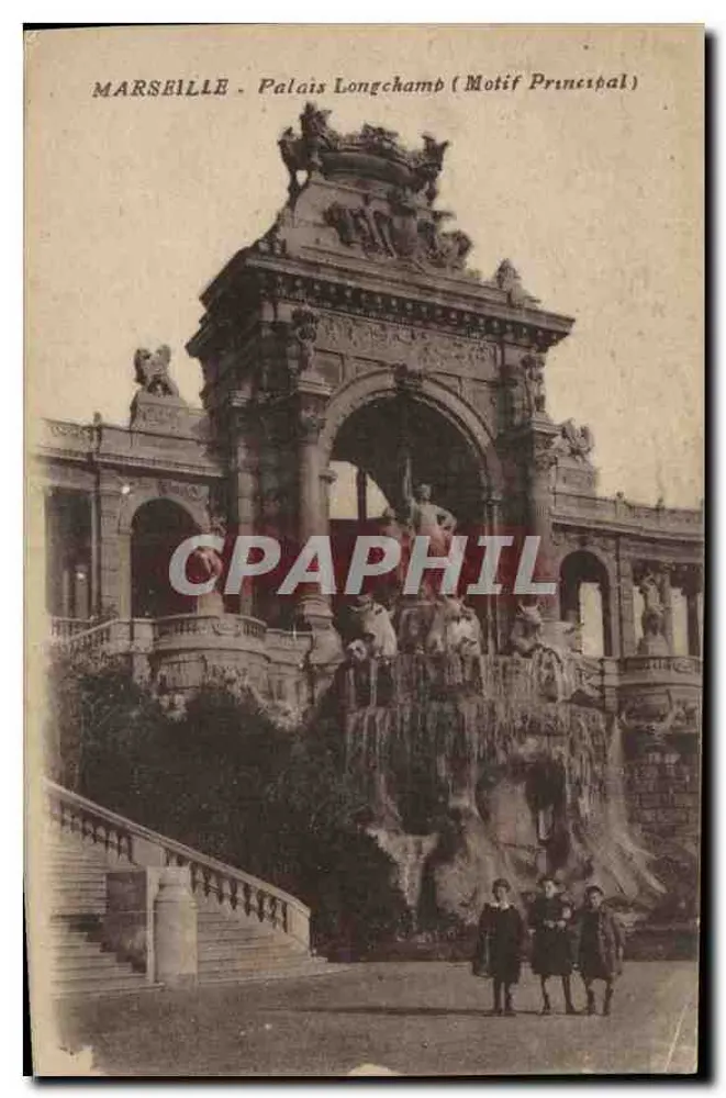 MARSEILLE - Palais Longchamp (Hauptmotiv) - Phototypie Rose ROURE, 31, Rue du Petit Saint Jean - Vorderseite