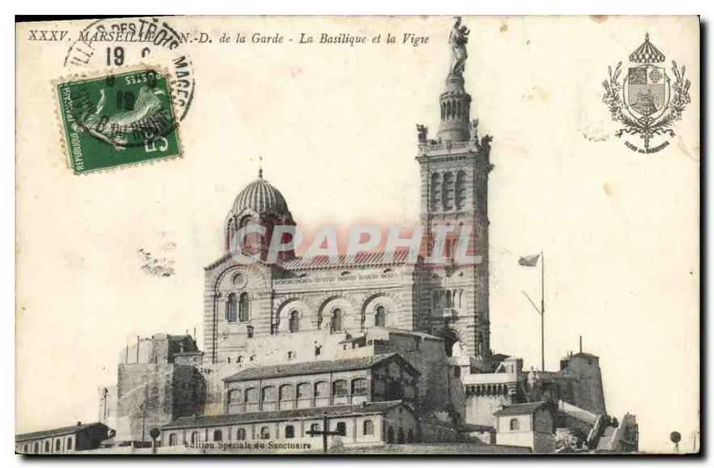 N.-D. de la Garde - La Basilique et la Vigie - Recto