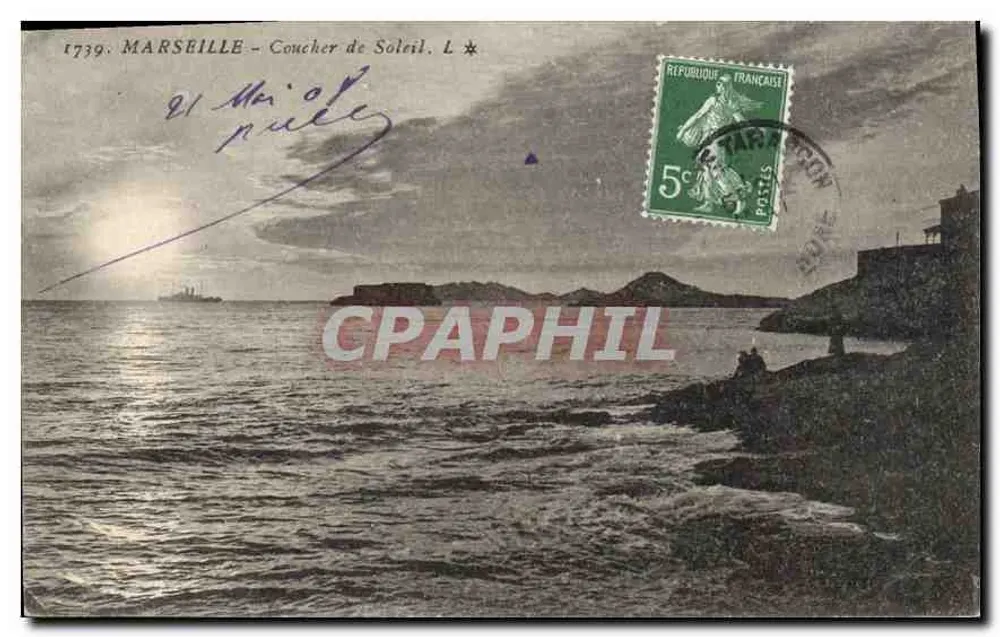 Marseille - Pôr do Sol — L. 17739, editor L. 17739 - Frente