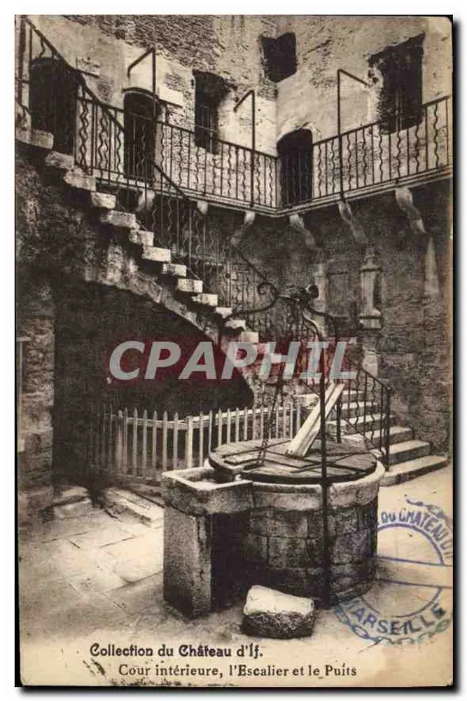 Innenhof, Treppen und Brunnen — Château d'If — Sammlung des Château d'If - Vorderseite